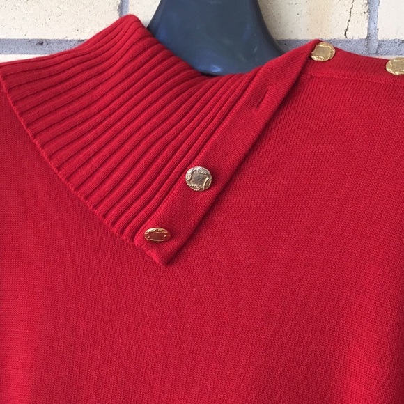 Carlisle Sport Red Shift Lambswool Knit Dress - Large - Picture 3 of 8
